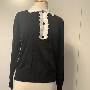 New YAL NEW YORK Black and White Sweater Sz L